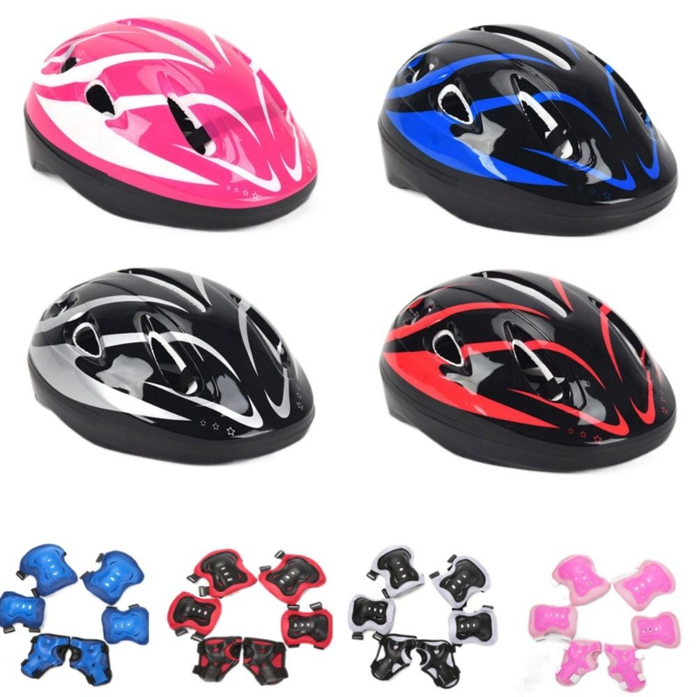 Scooter Helmet Set - Kids Helmet Knee Elbow Pads Wrist