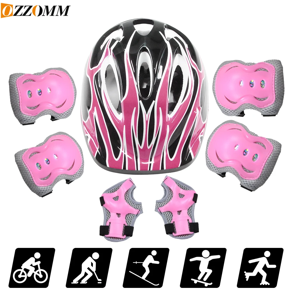 7PCS Kids Bike Helmet Set Skat - Scooter Helmet Set 评论和价格