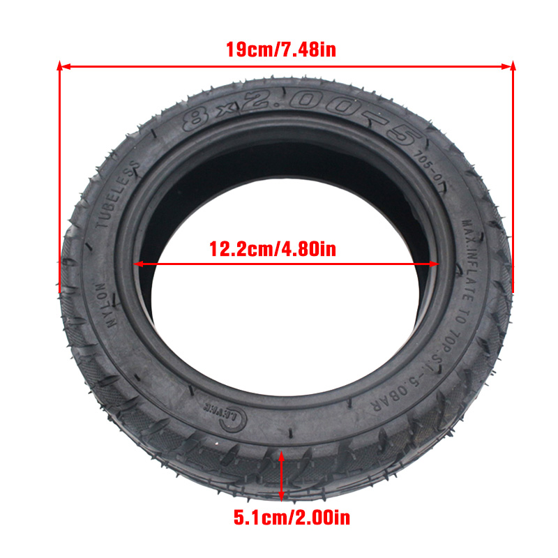 8-inch 8x2.00-5 vacuum tire su - Electric Scooter Adults 评论和价格